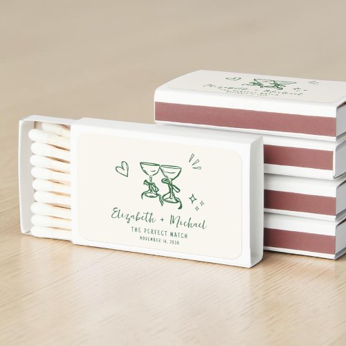 Whimsical Perfect Match Green Cream Wedding