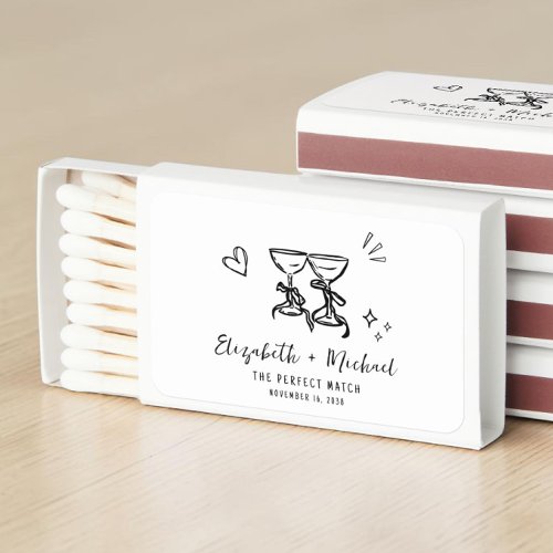 Whimsical Perfect Match Hand Drawn Wedding