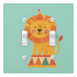 Whimsical Performing Circus Lion Light Switch Cover