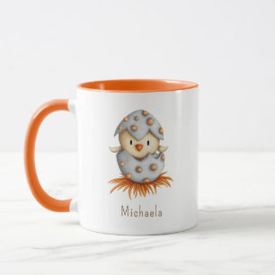 Whimsical Personalized Bird Hatching in Nest Mug