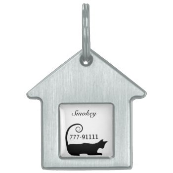 Whimsical Personalized Cat Tag by EveStock at Zazzle