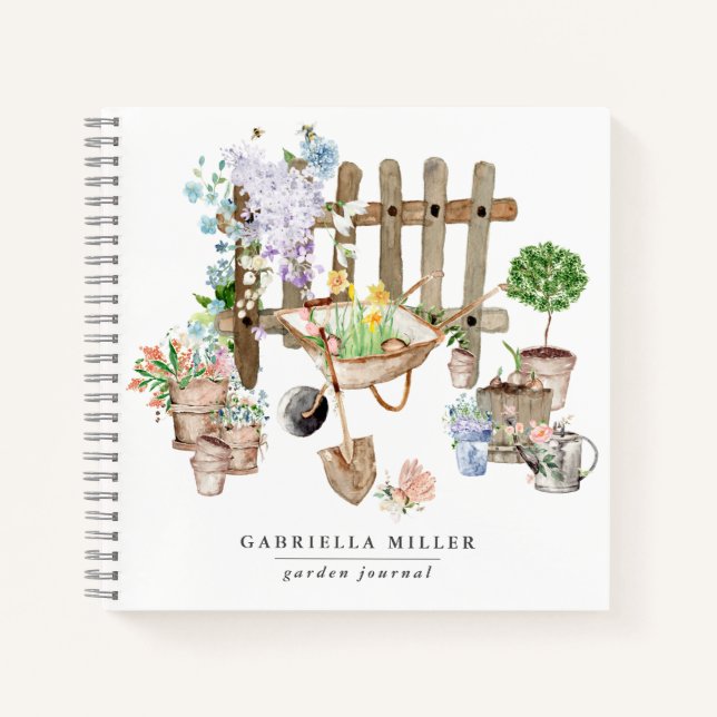 Whimsical Personalized Gardening Journal (Front)