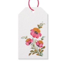 Whimsical Petrykivka Pink Floral