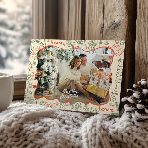 Whimsical Photo Merry Christmas Card
