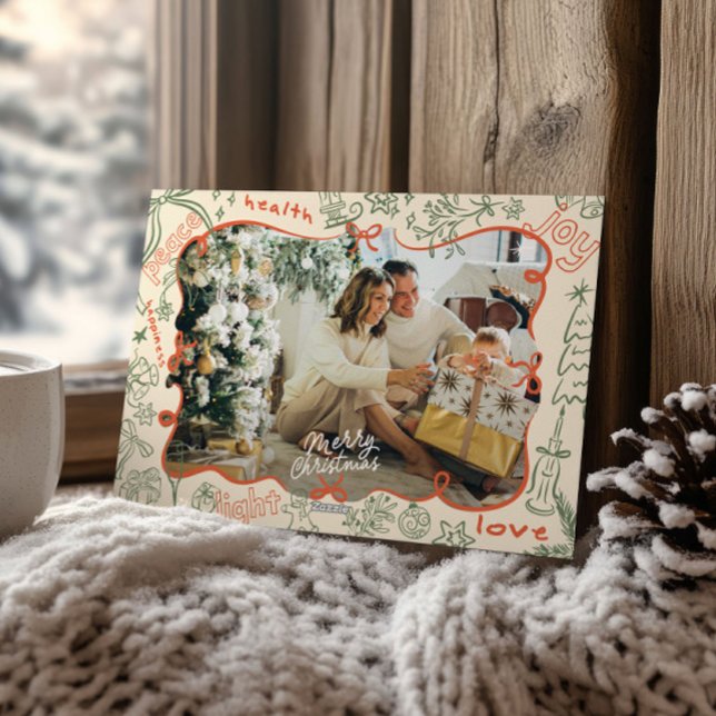 Whimsical Photo Merry Christmas Card (Creator Uploaded)