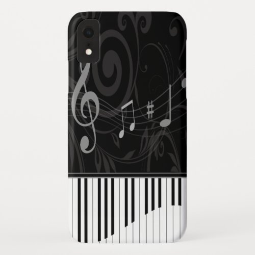 Whimsical Piano and Musical Notes iPhone XR Case