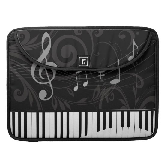 Whimsical Piano and Musical Notes Sleeve For MacBook Pro