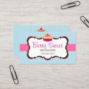 Whimsical Pie Bakery Business Card