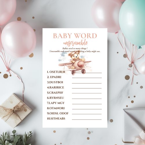 Whimsical Pink Airplane Adventure Baby Shower Flyer