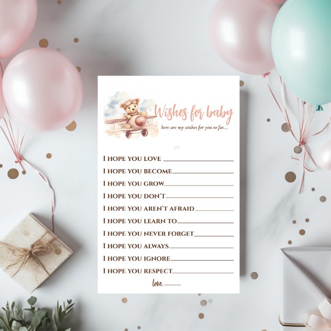 Whimsical Pink Airplane Adventure Baby Shower Flyer (Creator Uploaded)