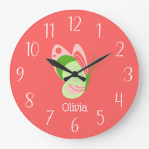 Whimsical Pink and Green Butterfly