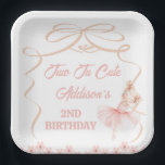 Whimsical Pink Ballerina Two Tu Cute 2nd Birthday Paper Plates<br><div class="desc">Whimsical Pink Ballerina Two Tu Cute 2nd Birthday Paper Plate

Sweet tutu or ballerina themed 2nd birthday paper plate for a girl featuring a cute brown haired ballerina and whimsical style bow and heart frame.  This two tu second birthday paper plate also features some pink daisies.</div>