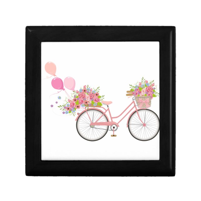 Whimsical Pink Bicycle Gift Box (Front)