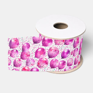 Whimsical Pink Birthday/Baby Shower Grosgrain Ribbon