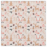 Whimsical Pink Christmas Fabric