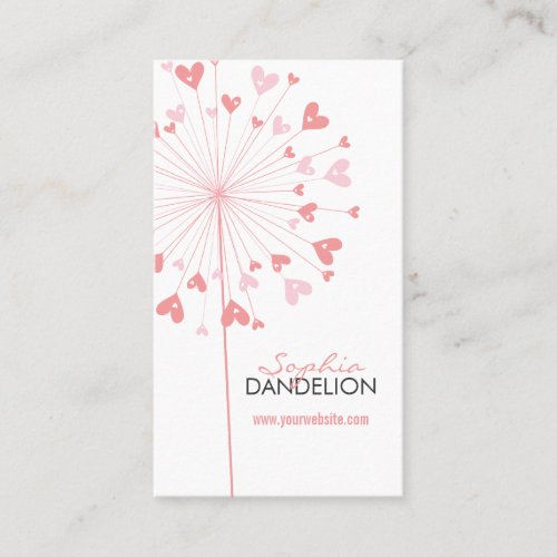fatfatin Dandelions Love 02 Profile Card Business Cards