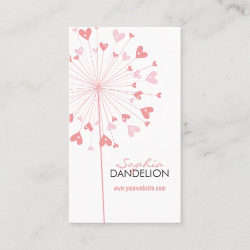 Customizable fatfatin Dandelions Love 02 Profile Card Business Cards