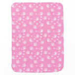 Whimsical Pink Dolphins Love Cartoon Baby Blanket Whimsical Pink Dolphins Love Cartoon Baby Blanket