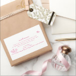 Whimsical Pink Doodle Wedding Welcome Bag Rectangular Sticker<br><div class="desc">Whimsical Pink Hand Drawn Elements,  wedding welcome bag sticker.</div>