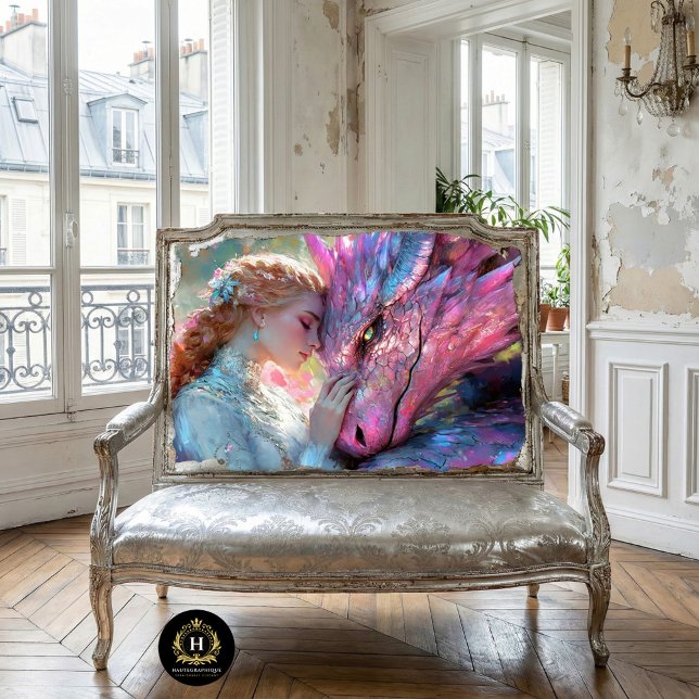 Whimsical Pink Dragon & Elven Princess Decoupage  Tissue Paper (Creator Uploaded)