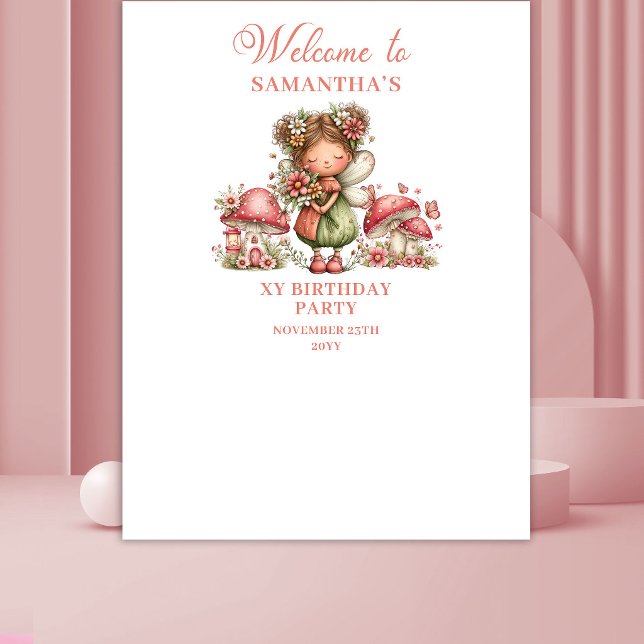 Whimsical Pink Fairy 3rd Birthday Tapestry (Whimsical Pink Fairy 3rd Birthday Tapestry)