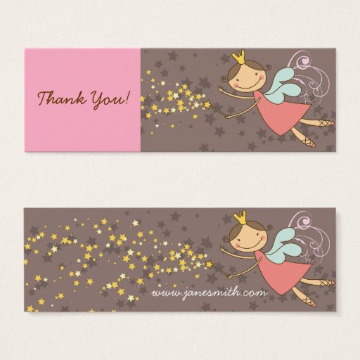 Customizable Sweet Fairy Stars Birthday Party Favor Gift Tag Business Card Templates