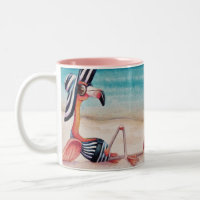 Whimsical Pink Flamingo No. 1 Watercolor Art