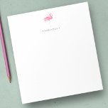 Whimsical Pink Flamingo Notepads<br><div class="desc">Simple and cute,  these personalized flamingo notepads features unique watercolor tropical bird. Use the template fields to and your personalized name to this writing paper. To see more flamingo-themed stationery and designs like this visit www.zazzle.com/vginvites

Unique art and design by Victoria Grigaliunas of VG Invites</div>