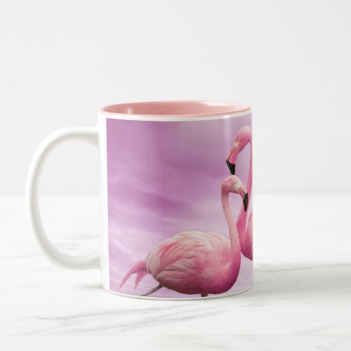 Whimsical Pink Flamingos Mug