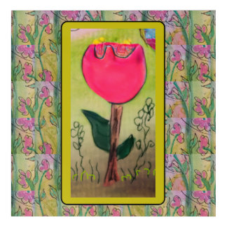 Whimsical Pink Flower Acrylic Print