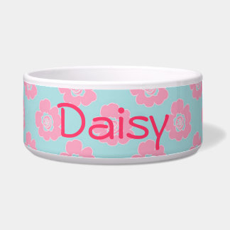 Whimsical Pink Flowers Bowl