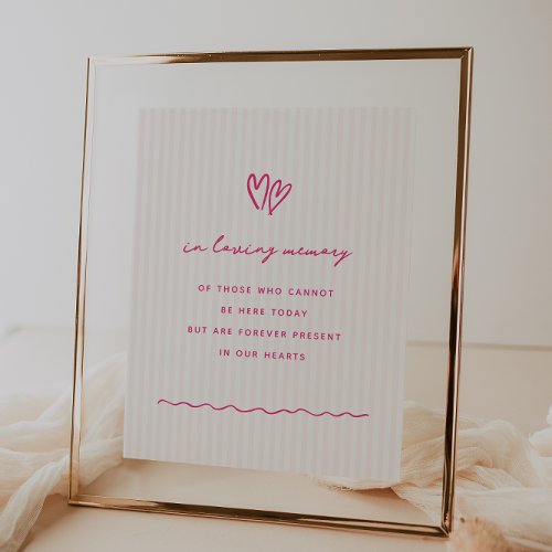 Whimsical Pink In Loving Memory Poster