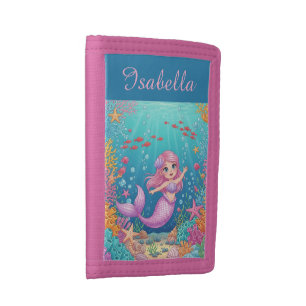 Whimsical Pink Mermaid Wallet
