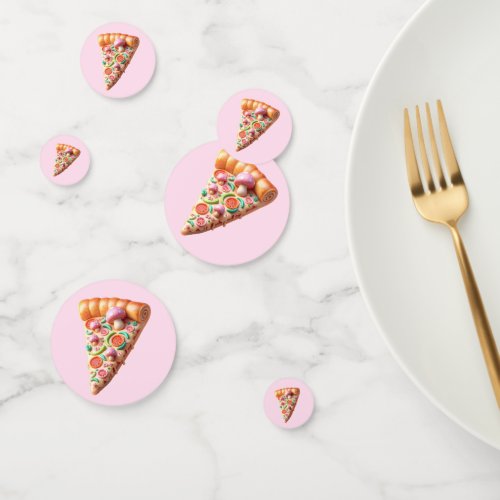 Whimsical Pink Mushroom Pizza Party  Confetti