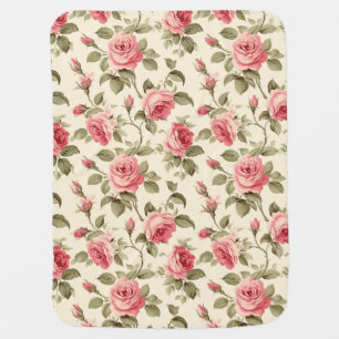 Whimsical Pink Polka Dot Baby Blanket