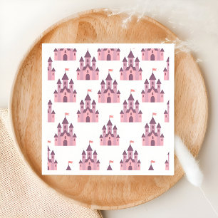 Whimsical Pink Princess Castle Napkins