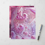 Whimsical Pink &amp; Purple Background Scrapbook Paper