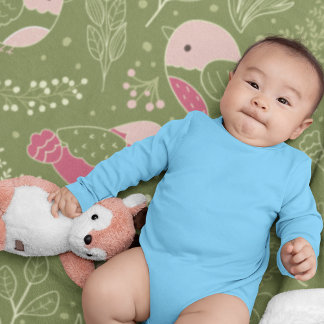 Whimsical Pink Robin & Garden Foliage Baby Blanket