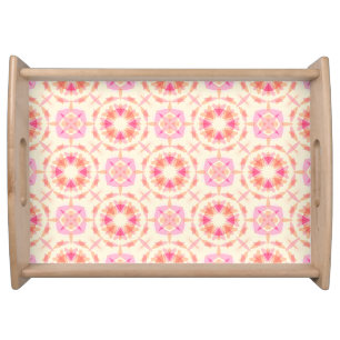 Whimsical Pink Star Girly Pattern Dopamine Decor Serving Tray