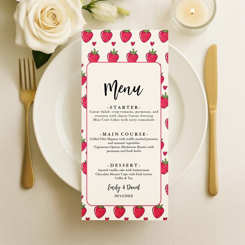 Whimsical Pink Strawberry Wedding