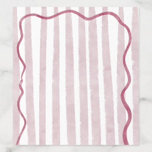 Whimsical Pink Watercolor Stripes Envelope Liner