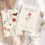 Whimsical Pink Yellow Wildflower Butterfly Wedding Invitation<br><div class="desc">Whimsical Pink Yellow Wildflower Butterfly Wedding Invitation - Set the tone with this whimsical wedding invitation featuring hand-drawn wildflowers in soft pink,  yellow,  and orange hues. Accented with butterflies and elegant typography,  it’s ideal for garden weddings,  spring ceremonies,  or romantic outdoor celebrations.</div>