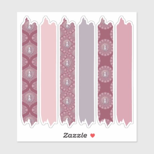 Whimsical Pinkmas Dot Mandala Patterns Planner Sticker