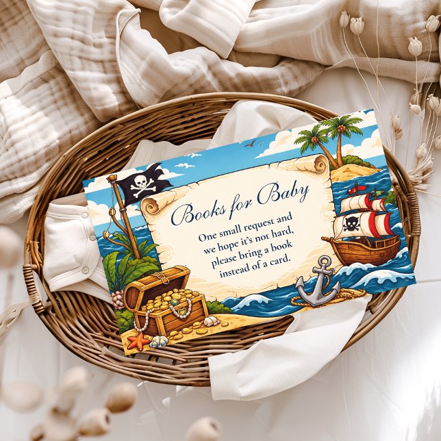 Whimsical Pirate Ship Adventure Books for Baby Enclosure Card (Creator Uploaded)