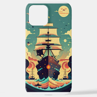 Whimsical Pirate Ship iPhone 12 Pro Max Case