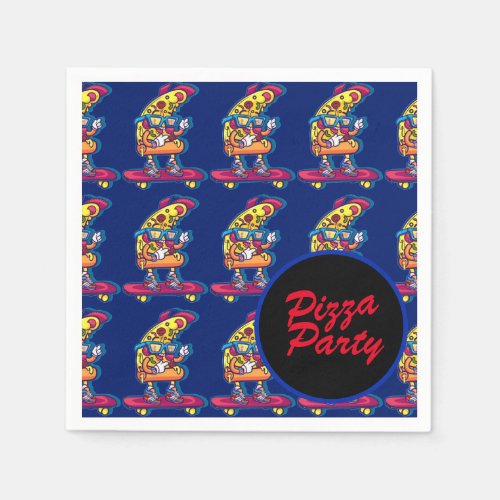 Whimsical Pizza Party Napkins