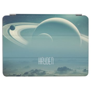 Whimsical Planets Space Dreamscape Personalised Ipad Air Cover by LouiseBDesigns at Zazzle