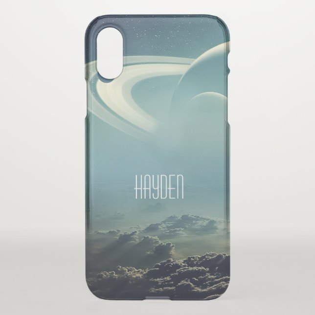 Whimsical Planets Space Dreamscape Personalised Uncommon iPhone Case (Back)