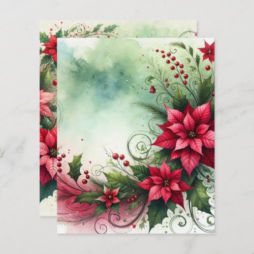Whimsical Poinsettia Christmas Garland Scrapbook