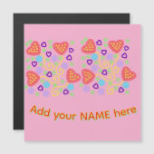 Whimsical Pointillism Heart Balloons with Confetti (Front/Back)